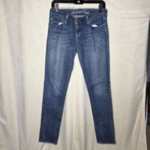 American Eagle Jeans Straight Live Your Life Medium Blue Women's Size 6 Regular